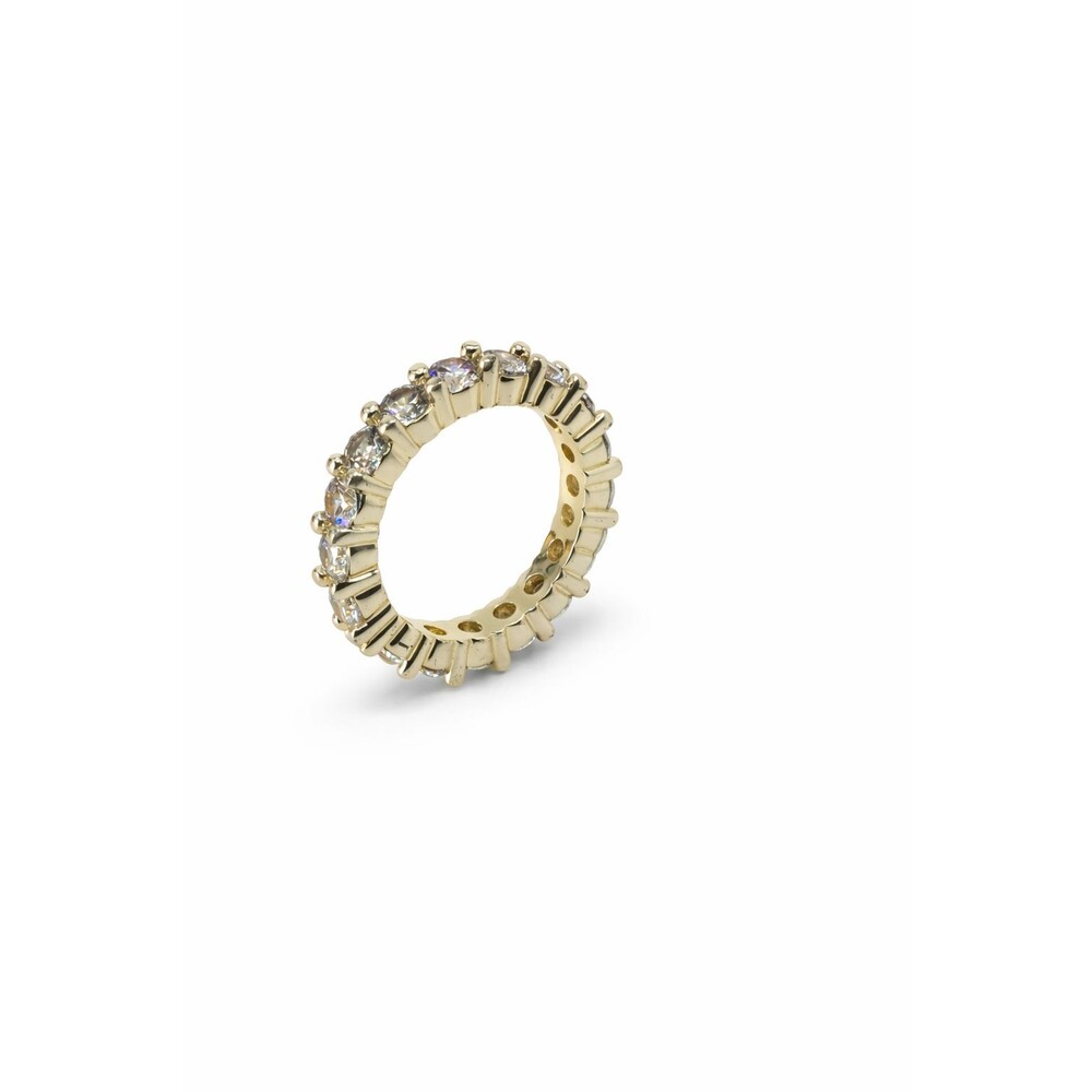 Macy's 14K Gold-Plated Cubic Zirconia Eternity Band Ring Size 7